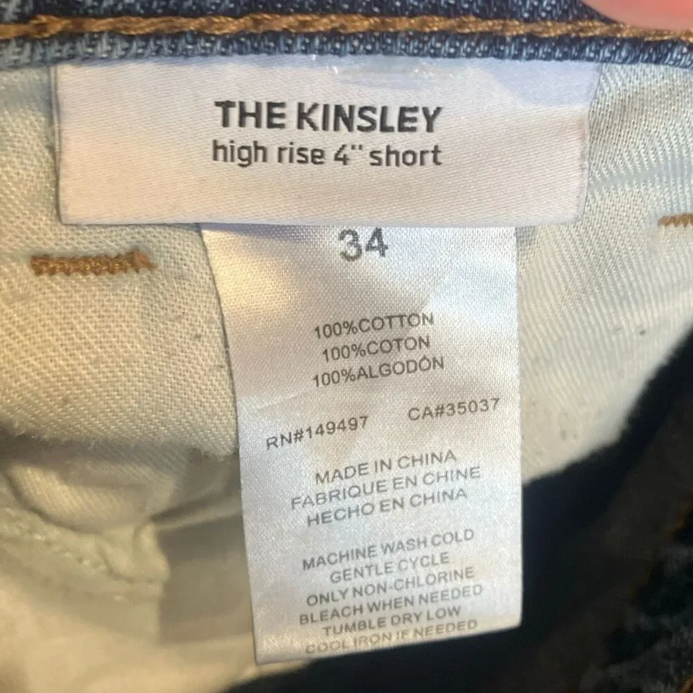 Joes Jeans The Kinsley High Rise 4” Denim Shorts Medium Wash Size 34 #200